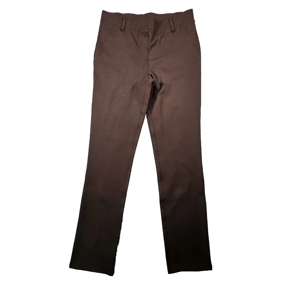 Quince Ultra Stretch Ponte Straight‎ Leg Pants Womens XS Brown Career Business